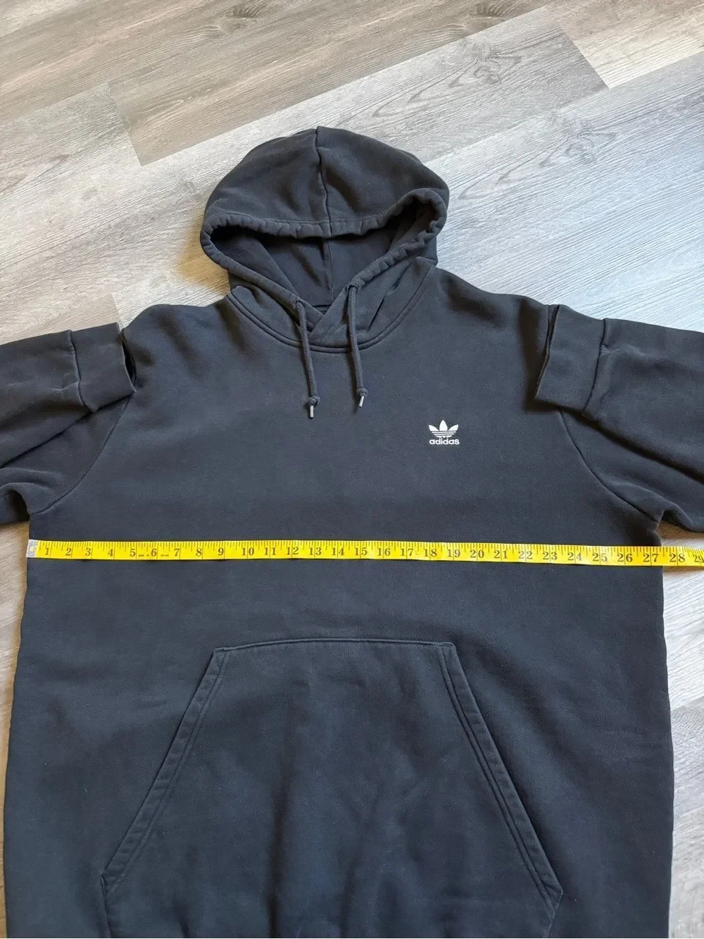 Adidas Essentials Black Trefoil Pullover Hoodie 2XL Athleisure Gym Workout